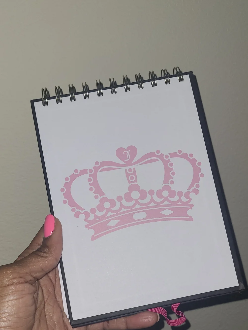 Juicy Couture Black & Pink 'Queen of Couture' Spiral Notebook